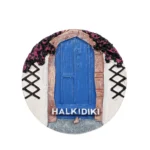 Μαγνητάκι Χαλκιδική πόρτα βουκαμβίλια
