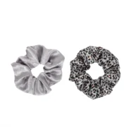 Λαστιχάκι - scrunchie διπλό λεοπάρ μεγάλο - Image 3