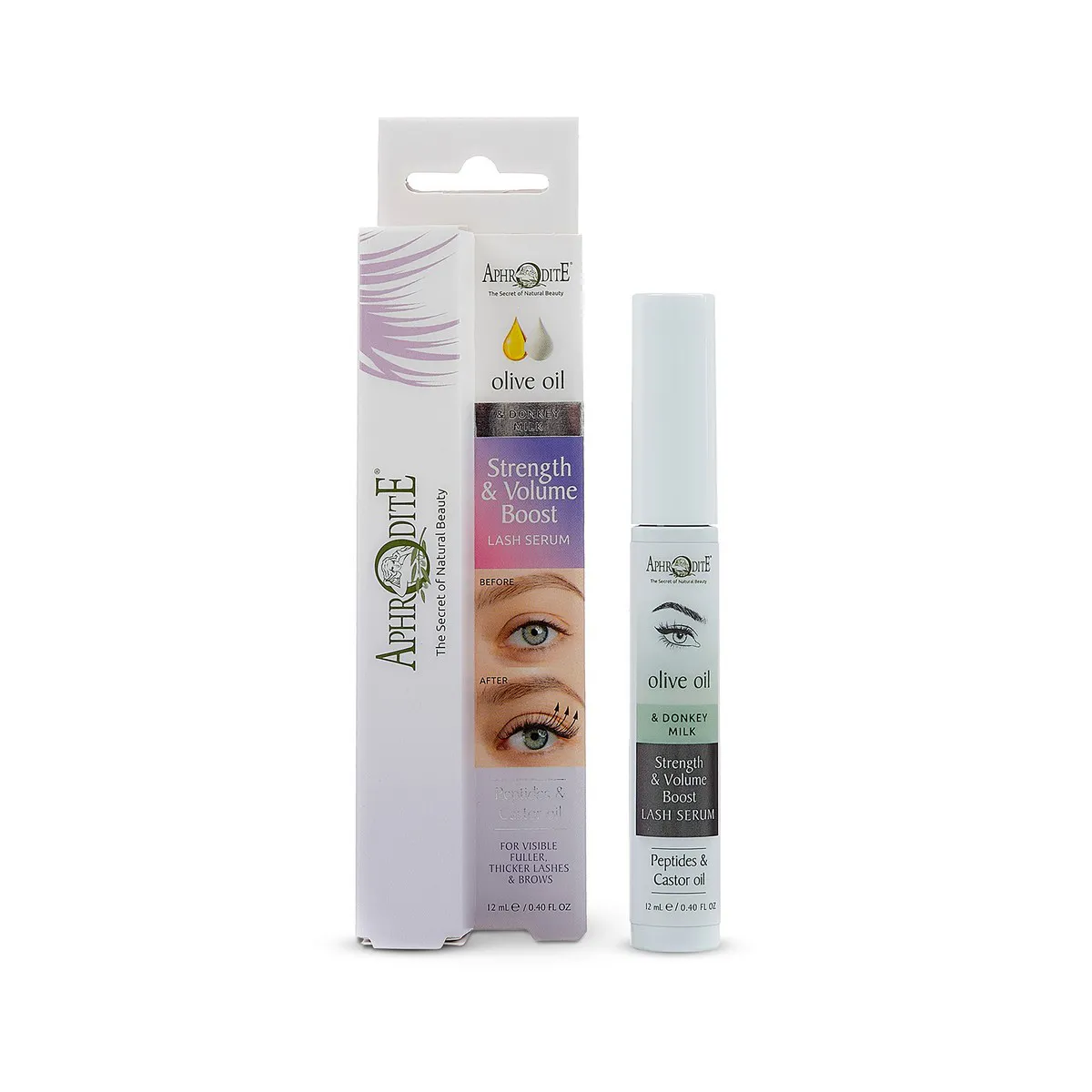 D-14E-serum-gia-ogko-se-frydia-kai-blefarides-12ml-aphrodite-nysa Ορός βλεφαρίδων & φρυδιών για όγκο-ενδυνάμωση με γάλα γαϊδούρας 12ml APHRODITE (D-14E) - Image 1