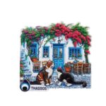 Μαγνητάκι Θάσος σοκάκι γάτες