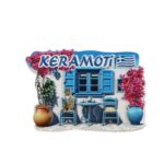 Μαγνητάκι Κεραμωτή παράθυρο γάτες