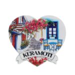 Μαγνητάκι Κεραμωτή καρδιά σοκάκι
