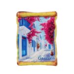 Μαγνητάκι Greece πάπυρος σοκάκι βουκαμβίλια