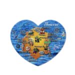 Μαγνητάκι Θάσος καρδιά χάρτης