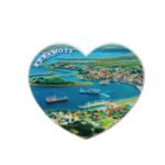 Μαγνητάκι Κεραμωτή καρδιά τοπίο