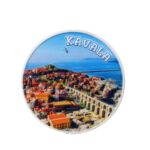 Μαγνητάκι Καβάλα στρογγυλό τοπίο